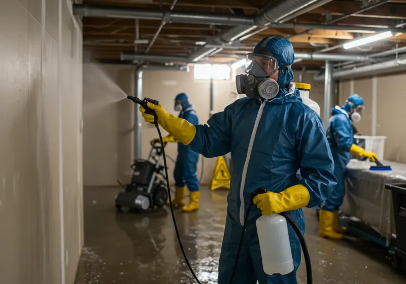 Basement Sanitization and Antimicrobial Treatment process in Stilwell, OK