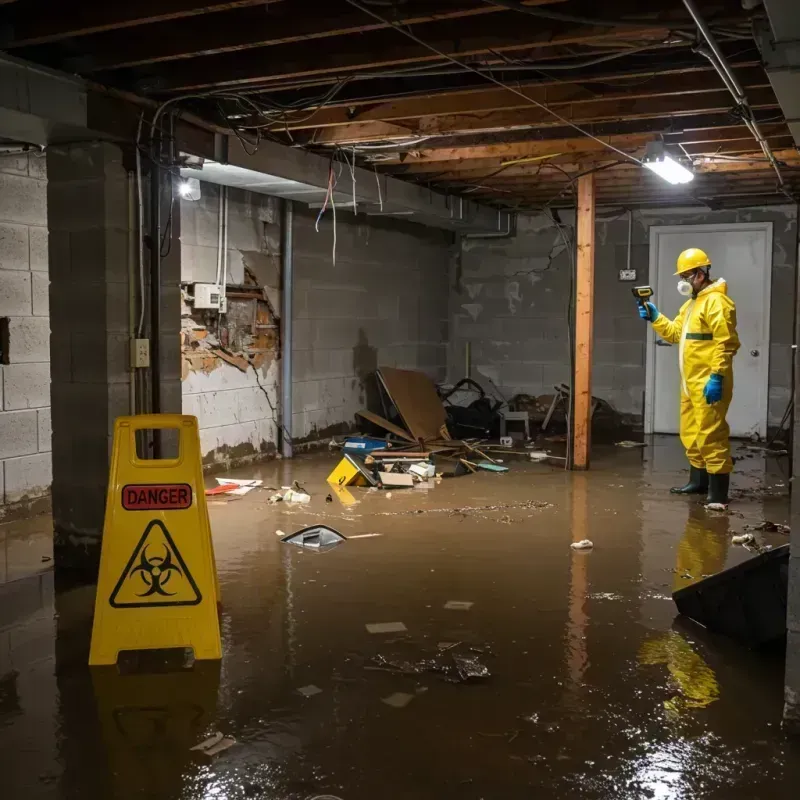 Flooded Basement Electrical Hazard in Stilwell, OK Property