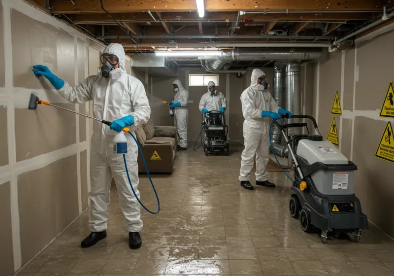 Basement Moisture Removal and Structural Drying process in Stilwell, OK